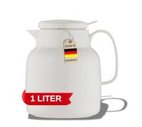 Helios Mondo Push caraffa in plastica, plastica, White, 1,0 L