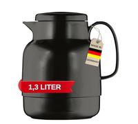 Helios Mondo Thermos Nero 1,3 l, Caldo per 6 Ore, Mantiene Le Bevande Calde e Fredde, Apertura Extra Grande per Un Facile riempimento, Costruzione Robusta