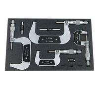 HELIOS PREISSER 0800 513 Kit micrometri 0 - 100 mm Lettura: 0.01 mm DIN 863-1