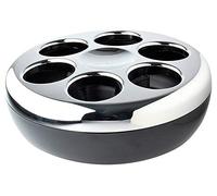 Helios Pure Refrigeratore per Bottiglie Nero/Cromato - Elegante refrigeratore per Bevande - Ideale per conferenze e riunioni - Raffreddamento Lungo delle Bevande