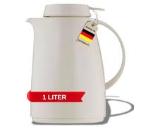 Helios Servitherm - Thermos Bianco 1,0 l, per 6 Ore, Mantiene Le Bevande Calde e Fredde, Utilizzabile con Una Sola Mano, Design Robusto per caffè e tè