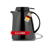 Helios Servitherm - Thermos Nero, 0,3 l, per 6 Ore, Mantiene Le Bevande Calde e Fredde, Utilizzabile con Una Sola Mano, Design Robusto per caffè e tè
