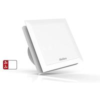 Helios - Ventilatore da bagno con controllo di retromarcia, controllo dell'umidità, sensore di movimento, bianco, per la ventilazione in bagno e WC contro umidità e muffa, diametro 100 mm (con
