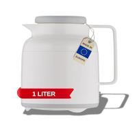 Helios Wash Pro Thermos bianco 1L - 6h caldo - mantiene le bevande calde e fredde - apertura extra grande - lavabile in lavastoviglie - robusto rivestimento in plastica