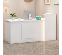 Heliosrider Ufficio Reception Reception Bancone Tavolo Bancone Negozio Negozio Moderno Con Cassetti ConsenteRisparmiare Spazio Ed è Facile Da Installare(White B-L,100 * 55 * 100CM)
