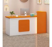 Heliosrider Ufficio Reception Reception Bancone Tavolo Bancone Negozio Negozio Moderno Con Cassetti ConsenteRisparmiare Spazio Ed è Facile Da Installare(Orange-L,280x55x100CM)