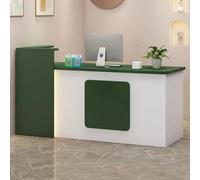 Heliosrider Ufficio Reception Reception Bancone Tavolo Bancone Negozio Negozio Moderno Con Cassetti ConsenteRisparmiare Spazio Ed è Facile Da Installare(Green-R,150x55x100CM)