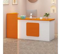 Heliosrider Ufficio Reception Reception Bancone Tavolo Bancone Negozio Negozio Moderno Con Cassetti ConsenteRisparmiare Spazio Ed è Facile Da Installare(Orange-R,280x55x100CM)