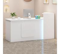 Heliosrider Ufficio Reception Reception Bancone Tavolo Bancone Negozio Negozio Moderno Con Cassetti ConsenteRisparmiare Spazio Ed è Facile Da Installare(White C-L,200x55x100CM)