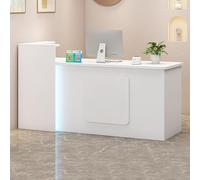 Heliosrider Ufficio Reception Reception Bancone Tavolo Bancone Negozio Negozio Moderno Con Cassetti ConsenteRisparmiare Spazio Ed è Facile Da Installare(White C-R,120x55x100CM)