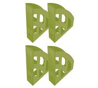 HELIT BÜROPROD. H2661053 - Cartella a ponte verde, DIN A4-C4, 4 pezzi, verde chiaro, portadocumenti in plastica riciclata, certificato Blue Angel