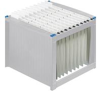Helit Contenitore per cartelle sospese H6110084 Grigio luminescente, Blu 1 pz.