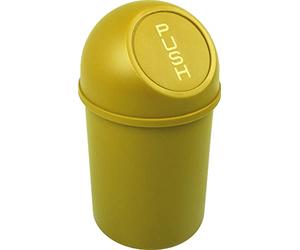 helit H2401018 - Cestino a pressione the flip 6 L giallo | Cestino con coperchio a pressione per uno smaltimento igienico dei rifiuti