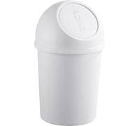 helit H2401082 - Cestino a pressione “the flip” 6 L grigio chiaro | Cestino con coperchio a pressione per uno smaltimento igienico dei rifiuti