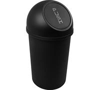 helit H2401195 - Cestino a pressione the flip 13 L nero | Cestino con coperchio a pressione per uno smaltimento igienico dei rifiuti
