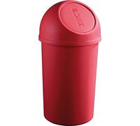 helit H2401225 - Cestino a pressione the flip 25 L rosso | Cestino con coperchio a pressione per uno smaltimento igienico dei rifiuti