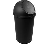 helit H2401295 - Cestino a pressione the flip 25 L nero | Cestino con coperchio a pressione per uno smaltimento igienico dei rifiuti