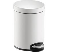 Helit H2403405 - Pattumiera in metallo, 5 l, bianco