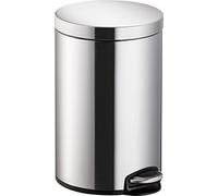 helit H2403500 - Cestino a pedale the silent 12 L in acciaio inossidabile