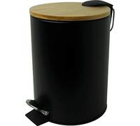 Helit H2404495 - Cestino a pedale the bamboo 3 L nero