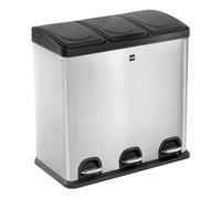 helit H2405200 - Sistema di separazione dei rifiuti, il separatore, 3 x 20L - acciaio inox, cestino per rifiuti, cestino per rifiuti