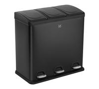 helit H2405295 - Sistema di separazione dei rifiuti, il separatore, 3 x 20L - acciaio inox, cestino per rifiuti, cestino per la spazzatura