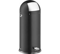 helit H2405495 - Cestino a pedale “the step dome” 52 L | Cestino nero con apertura a pressione e pedale per uno smaltimento comodo dei rifiuti