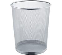 Helit H2518500 - Cestino "The Circle Network", 15 l, colore: Argento