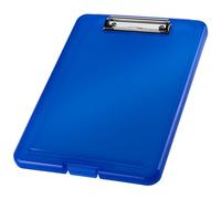 helit H2532030 - Cartella DIN A4 con clip, blu traslucido, cartellina per appunti, tavolo da disegno