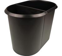 Helit H6103795 - Cestino per carta Duo, 20 litri/9 litri, colore: Nero