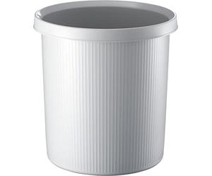 Helit H6105782 - proprietà-Papierkorb Linear, con Striscia Struttura, 18 Litri Volume, Grigio