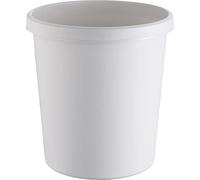 helit H6105882 - Cestino "the german", 18 litri, grigio chiaro, con bordo avvolgente, in plastica, 1 pezzo