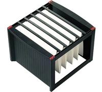 Helit H6110092 Contenitore per cartelle sospese Nero, Rosso 1 pz.