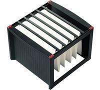 Helit H6110092 Contenitore per cartelle sospese the rack Nero, Rosso 1 pz.