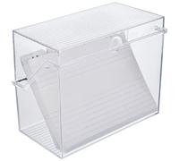 helit H6114602 - Scatola per schedari “the index” DIN A6 orizzontale, incl. 50 schedari e indice, schedario piccolo, cristallino