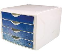Helit Cassettiera Il Camaleonte H6129634 – 4 cassetti per formato A4 – Acqua fredda – 1 pezzo