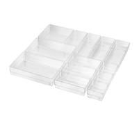 helit H6130002 - Organizzatore per cassetti l'organizzatore, 13 pezzi, trasparente, scatola portaoggetti