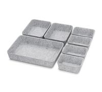 helit H6131082 - Organizzatore per cassetti l'organizzatore, 7 pezzi, feltro, scatola di immagazzinaggio