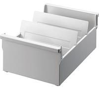 helit H6201382 - Cartoncini "the admin" DIN A5 orizzontale, con 2 supporti girevoli, colore: grigio chiaro