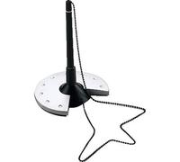 helit H6220399 - Portapenne a sfera "the base" nero/argento | Portapenne da scrivania per l'ufficio e la reception
