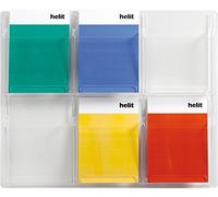 helit H6259402 - Espositore da parete the clearly DIN A4, 6 tasche