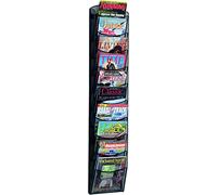 helit H6260195 - Espositore da parete the news network nero, 10 tasche