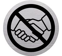 Helit H6272000 - Pittogramma "kein Handh" the Badge, in acciaio inox, diametro 115 mm, altezza 0,5 mm, 1 pezzo