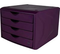 Helit H6429525 - Cassettiera The Green Chameleon, in plastica riciclata con angelo blu, certificato bordeaux, 1 pezzo