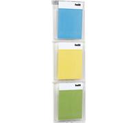 helit H6810702 - Espositore da parete the placativ DIN A4, 3 tasche | Portadepliant trasparente per volantini, opuscoli e documenti