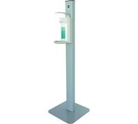 helit H6817087 - Colonna per la disinfezione "the aseptic" grigio medio | Distributore da appoggio per disinfettante nelle aree di ingresso e nelle sale d'attesa