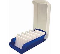 Helit H6901030 - Cartoncini per schede Beebox DIN A8 orizzontale, blu, flashcard e scatola portaoggetti