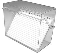 helit Klein-Karteikasten A8 quer, glasklar, bestückt