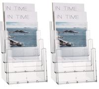 Helit porte-brochure de table, A5 portrait, 4 compartiments (Confezione da 2)