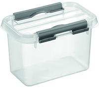 helit Sunware H6162202 - Scatola portaoggetti "the q-line", 0,8 litri, con coperchio, trasparente, 1 pezzo